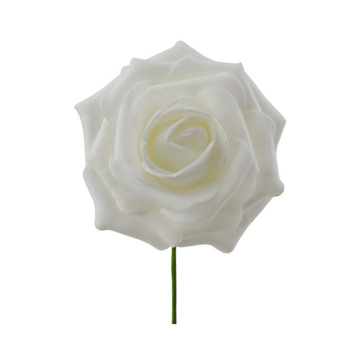 ROSA IN LATTICE PICCOLA BIANCO 7CM.